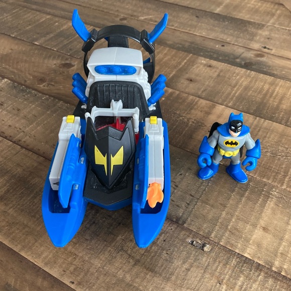 Imaginext Batman Spaceship & Robin DC Superhero Set of 3 with Two Characters - Picture 4 of 13